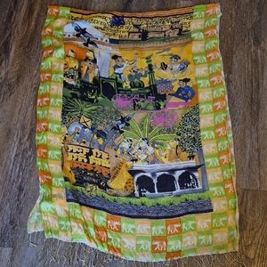Tolani Silk Scarf Global Traveler Elephant Design Scarf 82x30